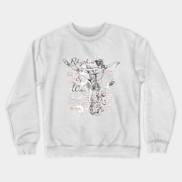 Ballerina with Gas Mask Crewneck Sweatshirt by peace and love